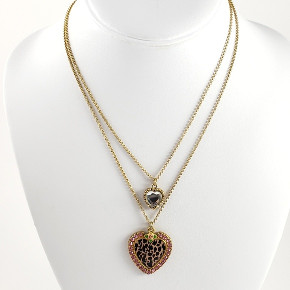 Betsey Johnson Jewelry - Betsey Johnson Necklace Double Strand Hearts